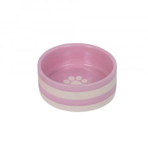 NOBBY "Strio" - keramikas bļoda dzīvniekiem, rozā izm S